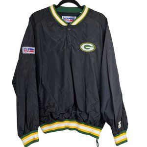 Vintage 1990's Starter NFL Proline Greenbay Packers  Pullover Jacket Lg